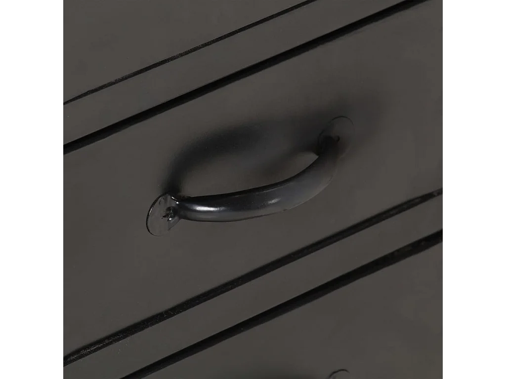 Buffet 110x30x65 cm Bois de manguier massif brut et acier EGER46694