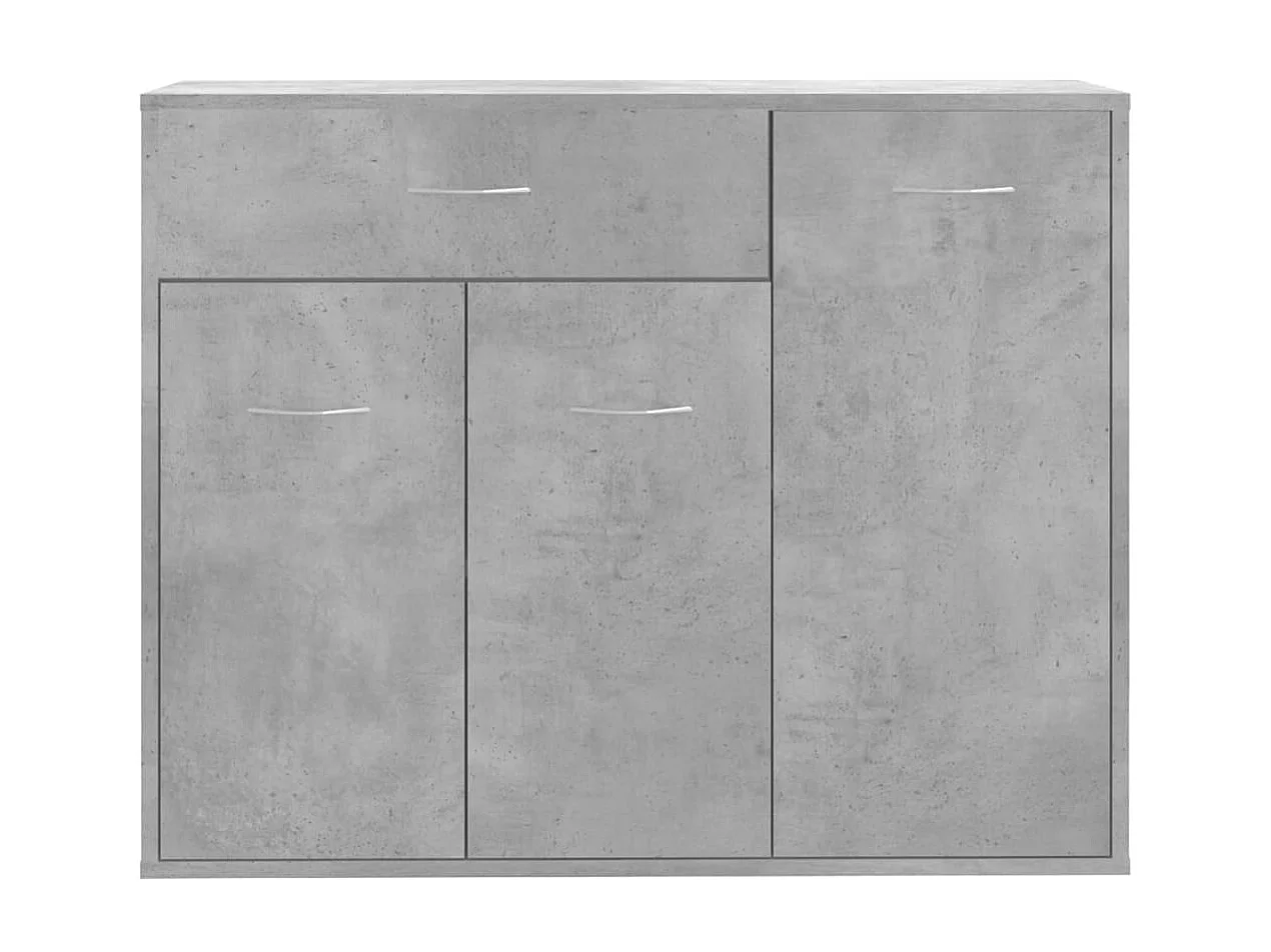 Aparador de madera contrachapada gris hormigón 88x30x70 cm ES25424