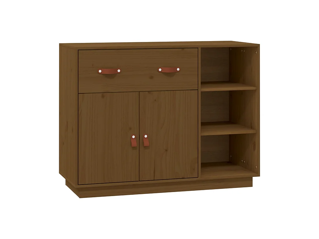 Dressoir 98,5x40x75 cm massief grenenhout honingbruin NL605455