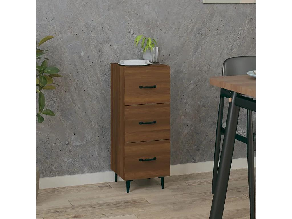 Buffet Chêne marron 34,5x34x90 cm Bois d'ingénierie EGER30367