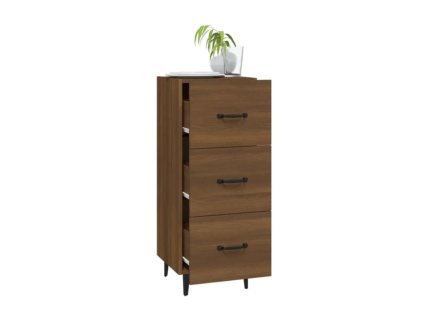 Buffet Chêne marron 34,5x34x90 cm Bois d'ingénierie EGER30367