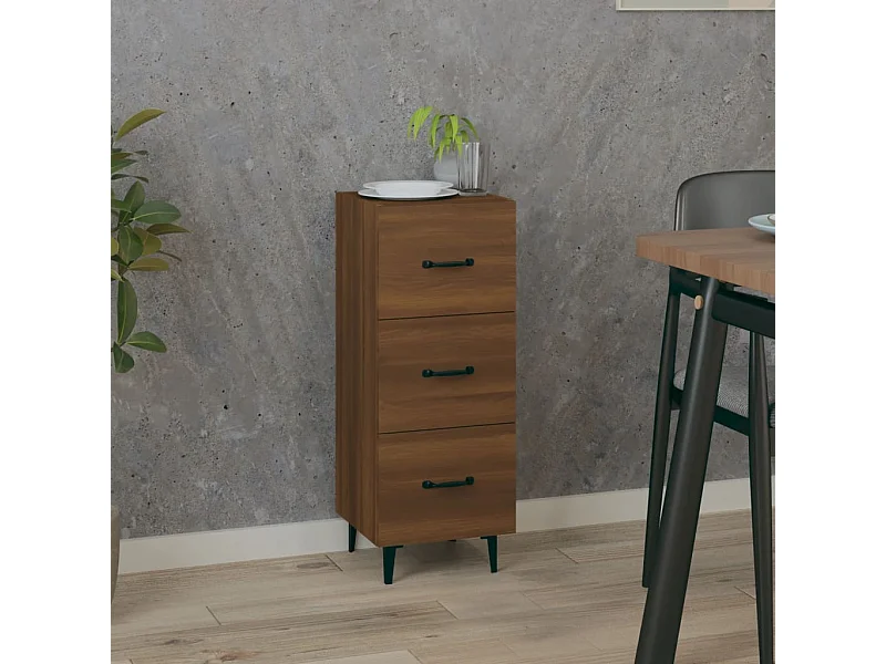 Buffet Chêne marron 34,5x34x90 cm Bois d'ingénierie EGER30367