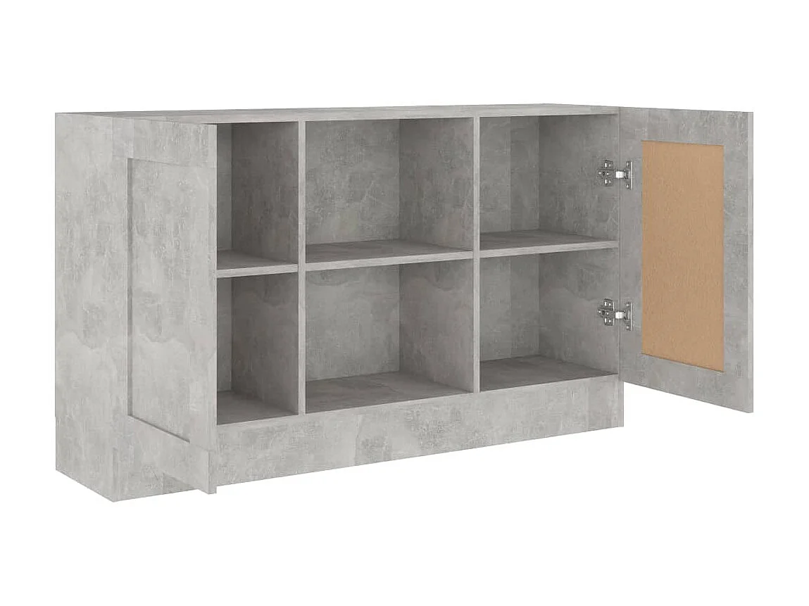 Aparador de madera contrachapada gris hormigón 120x30,5x70 cm ES44186