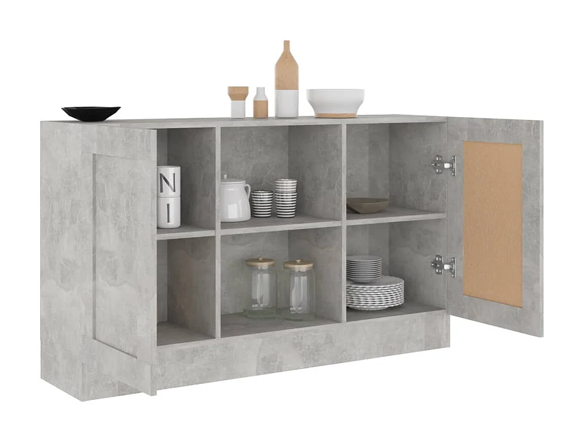 Buffet Gris béton 120x30,5x70 cm Aggloméré EGER15475