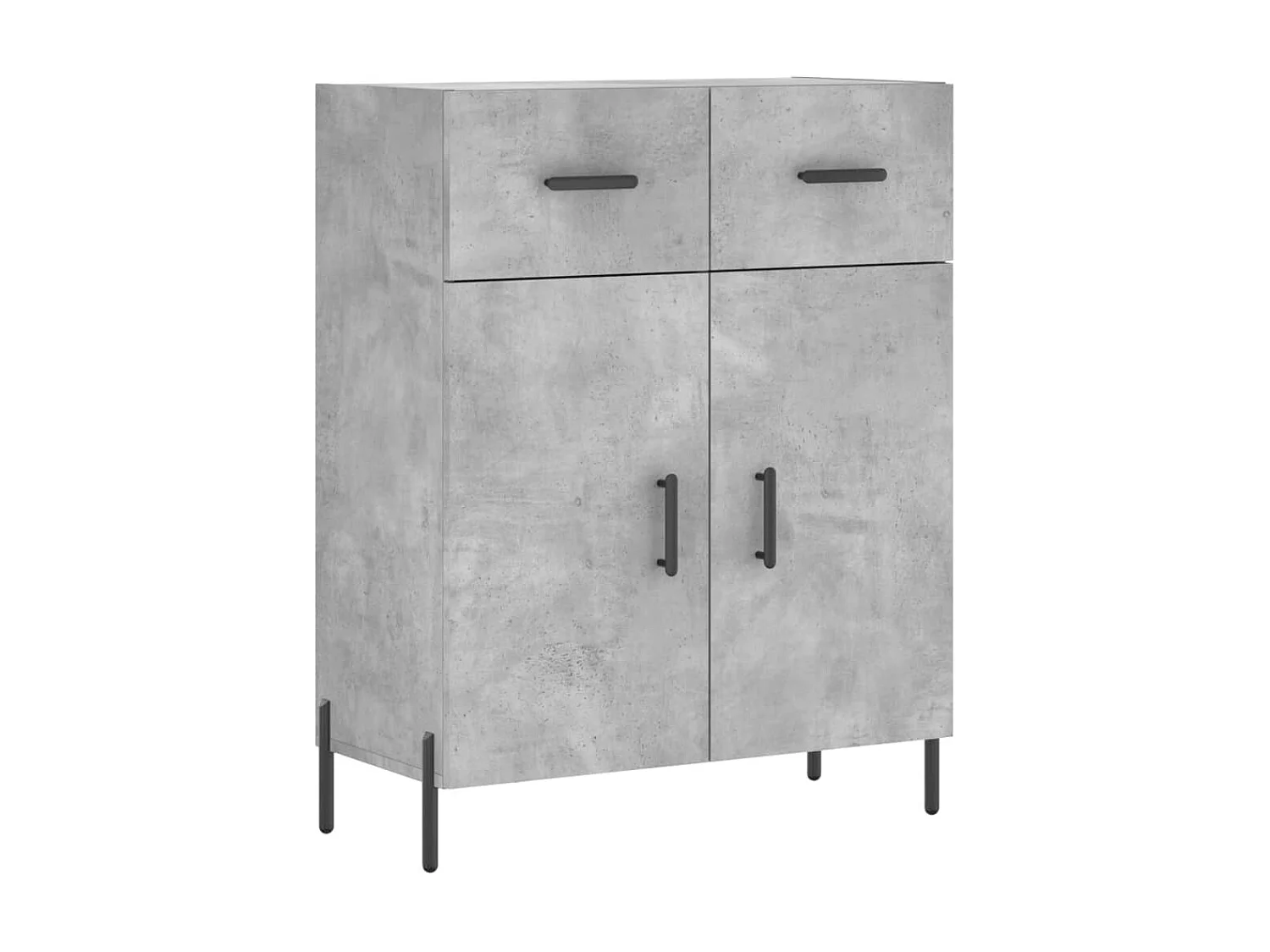 Dressoir 69,5x34x90 cm bewerkt hout betongrijs NL139247