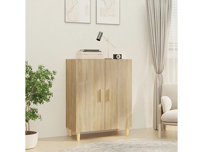 Dressoir 70x34x90 cm bewerkt hout sonoma eikenkleurig NL82259