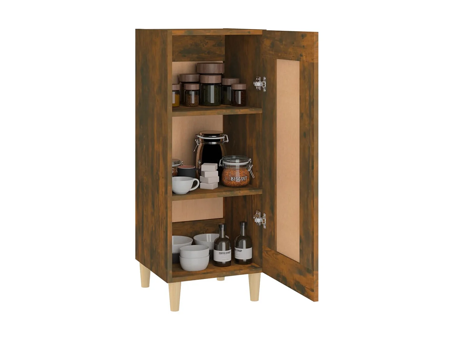 Buffet Chêne fumé 34,5x34x90 cm Bois d'ingénierie EGER60983