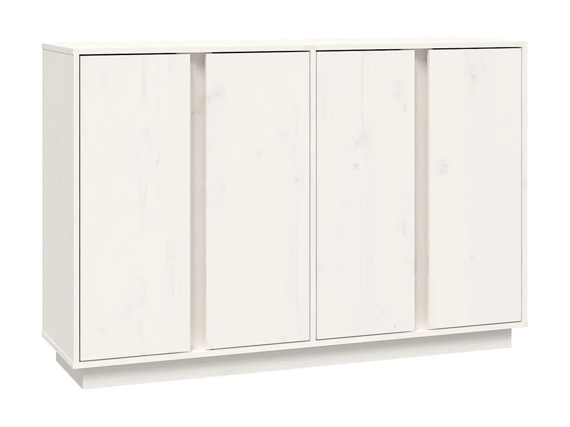 Buffet Blanc 120x35x80 cm Bois massif de pin QWE95154