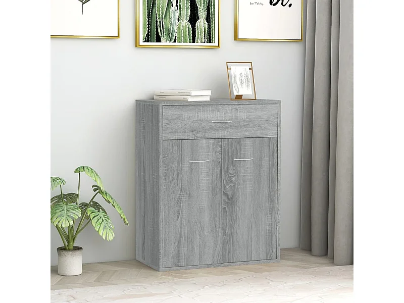 Buffet Sonoma gris 60x30x75 cm Bois d'ingénierie EGER38508