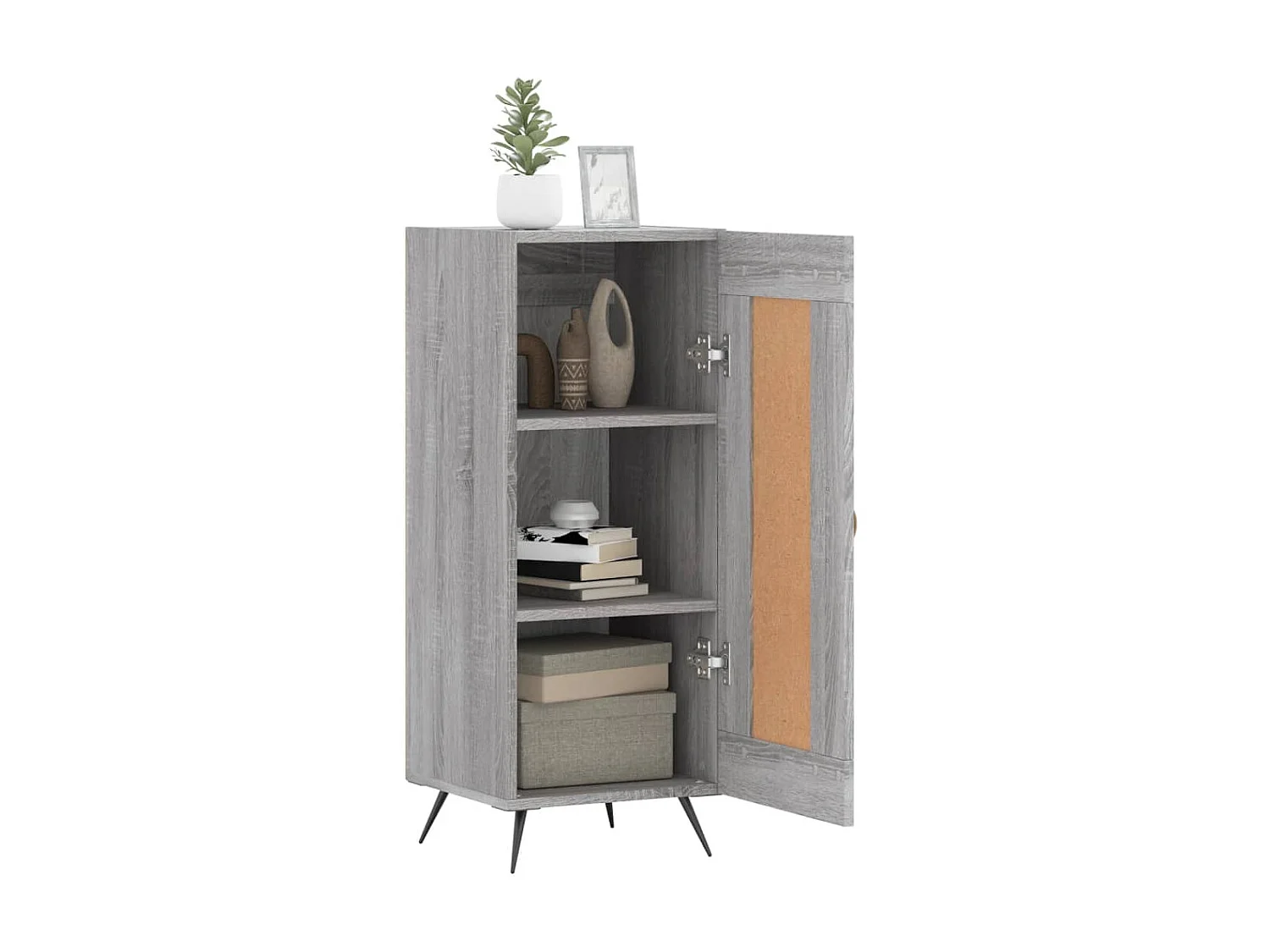 Buffet Sonoma gris 34,5x34x90 cm Bois d'ingénierie QWE89643