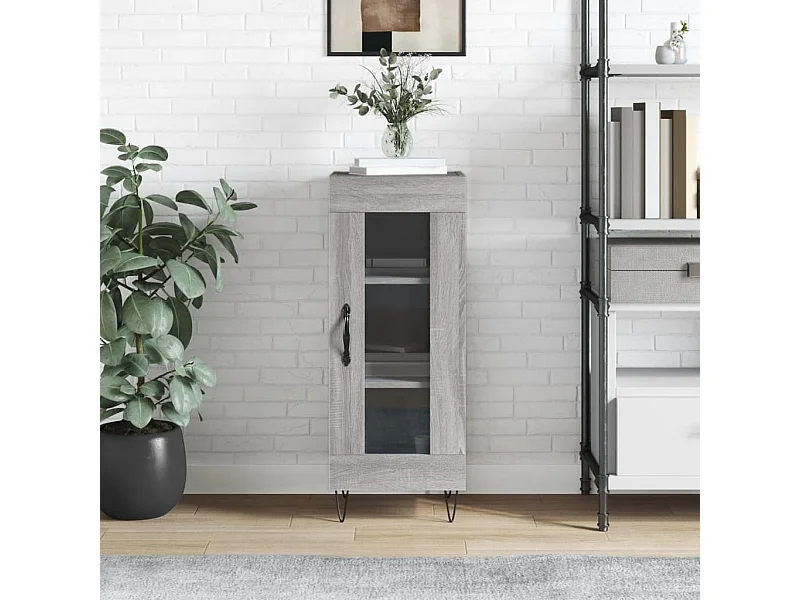 Dressoir 34,5x34x90 cm bewerkt hout grijs sonoma eikenkleurig NL764440