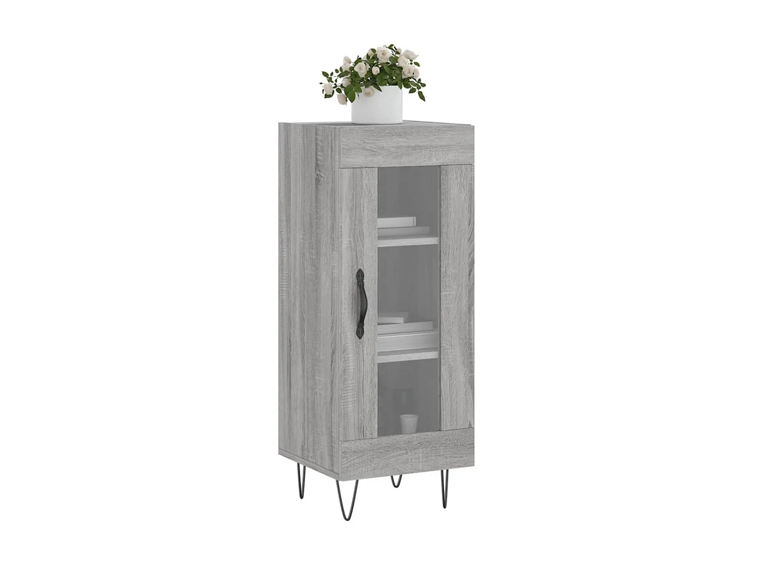 Buffet Sonoma gris 34,5x34x90 cm Bois d'ingénierie QWE91361