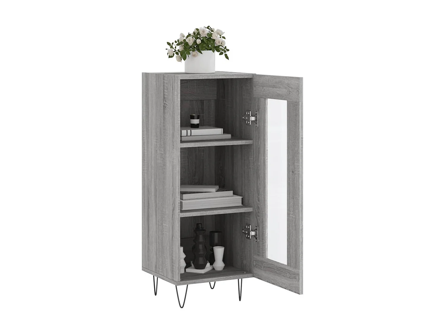 Buffet Sonoma gris 34,5x34x90 cm Bois d'ingénierie QWE91361