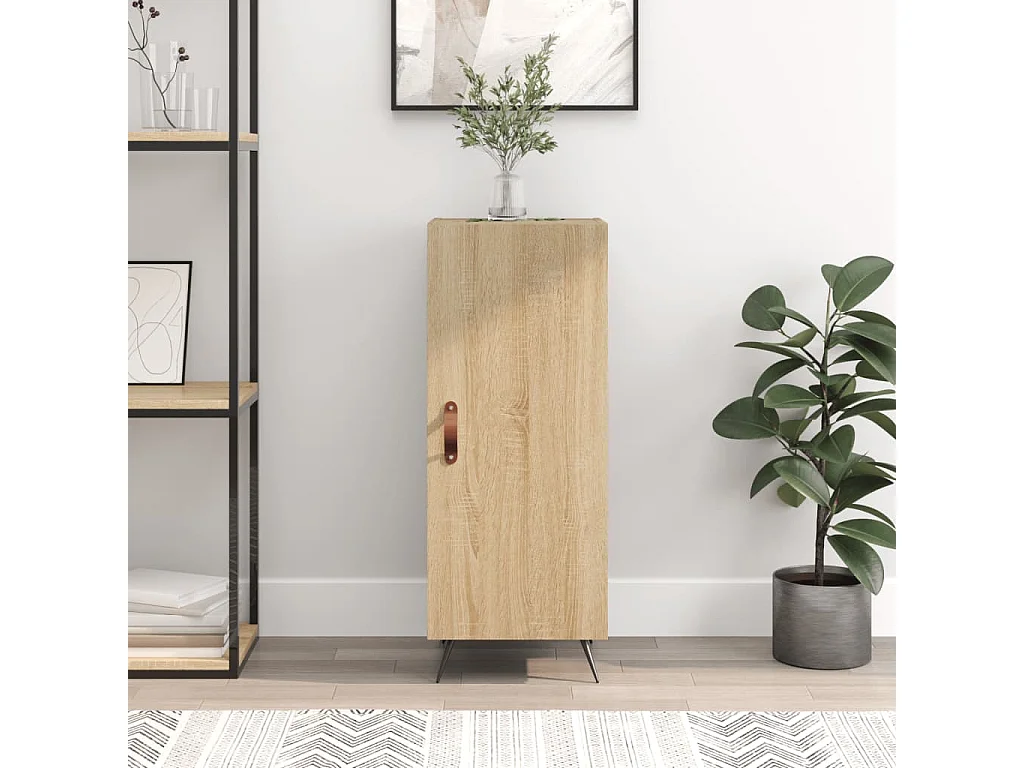 Aparador madera contrachapada color roble Sonoma 34,5x34x90 cm ES59357