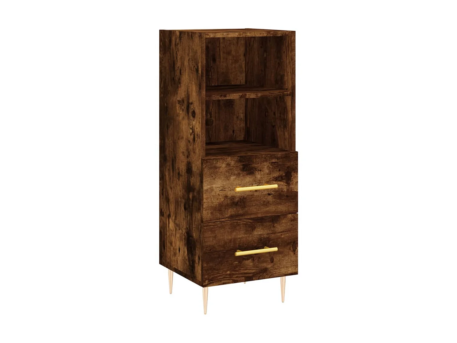 Buffet Chêne fumé 34,5x34x90 cm Bois d'ingénierie QWE92235