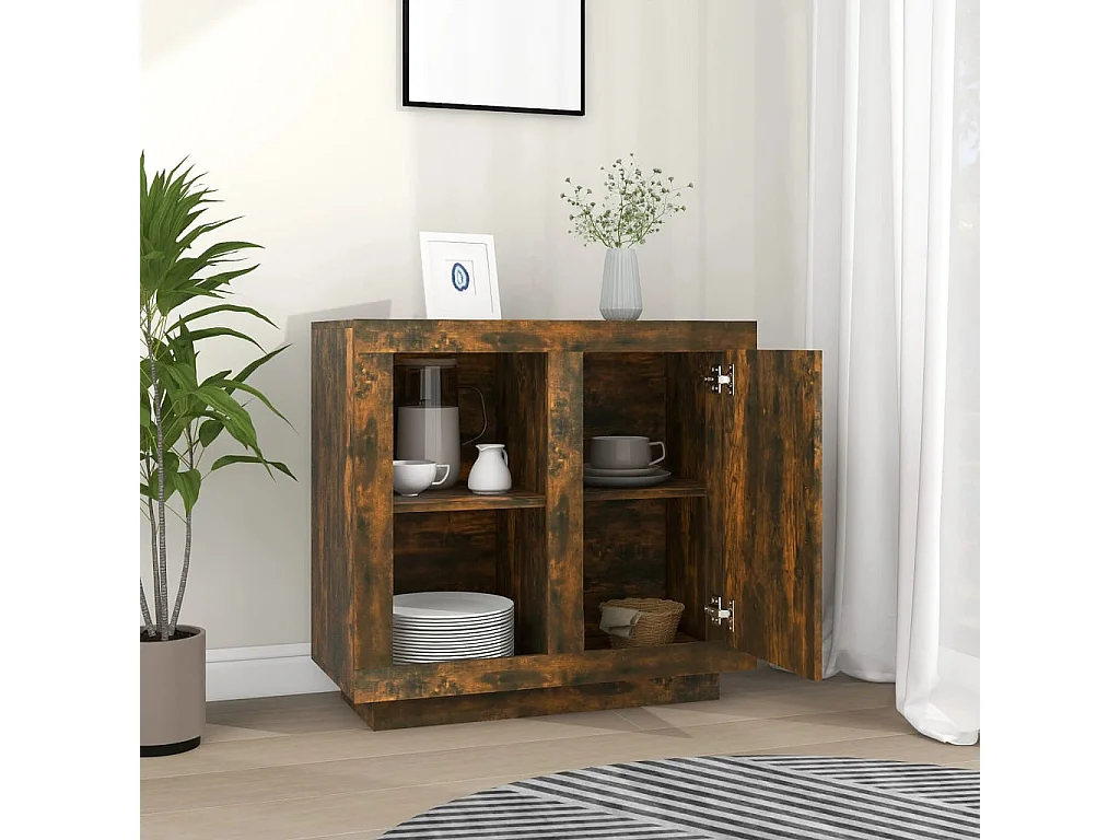 Dressoir 80x40x75 cm gerookt eikenkleurig NL49388