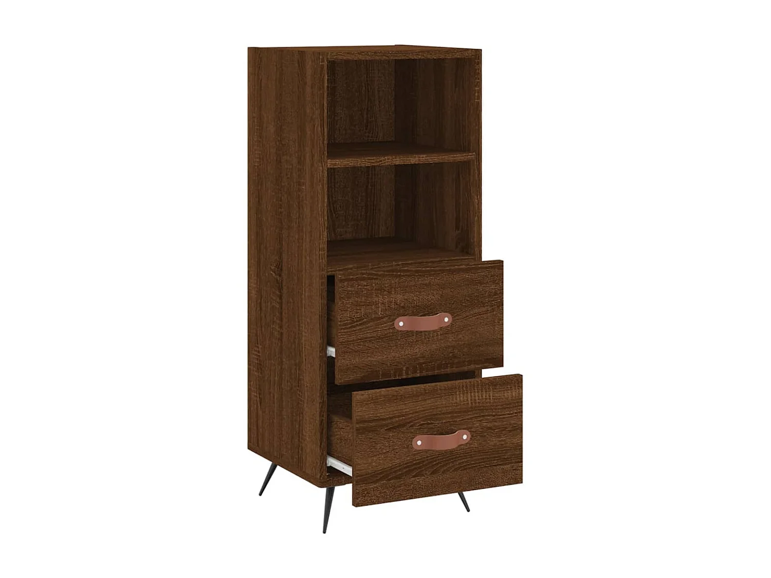 Aparador madera de ingeniería marrón roble 34,5x34x90 cm ES42592