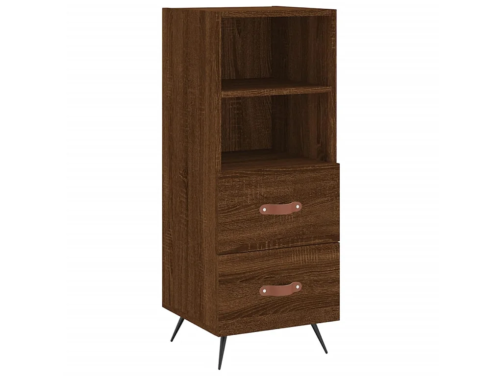 Buffet Chêne marron 34,5x34x90 cm Bois d'ingénierie QWE34208