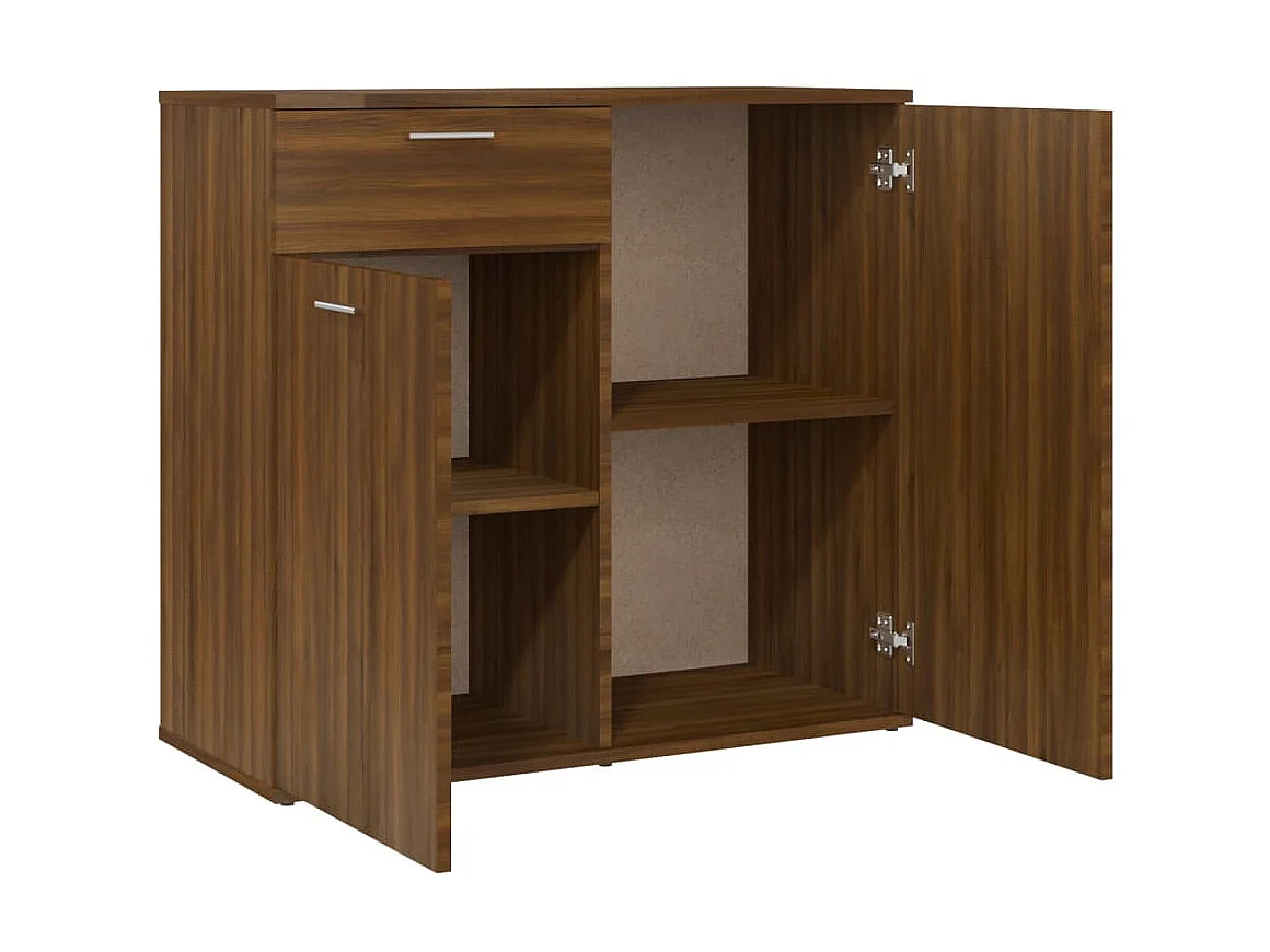 Buffet Chêne marron 80x36x75 cm Bois d'ingénierie EGER17806