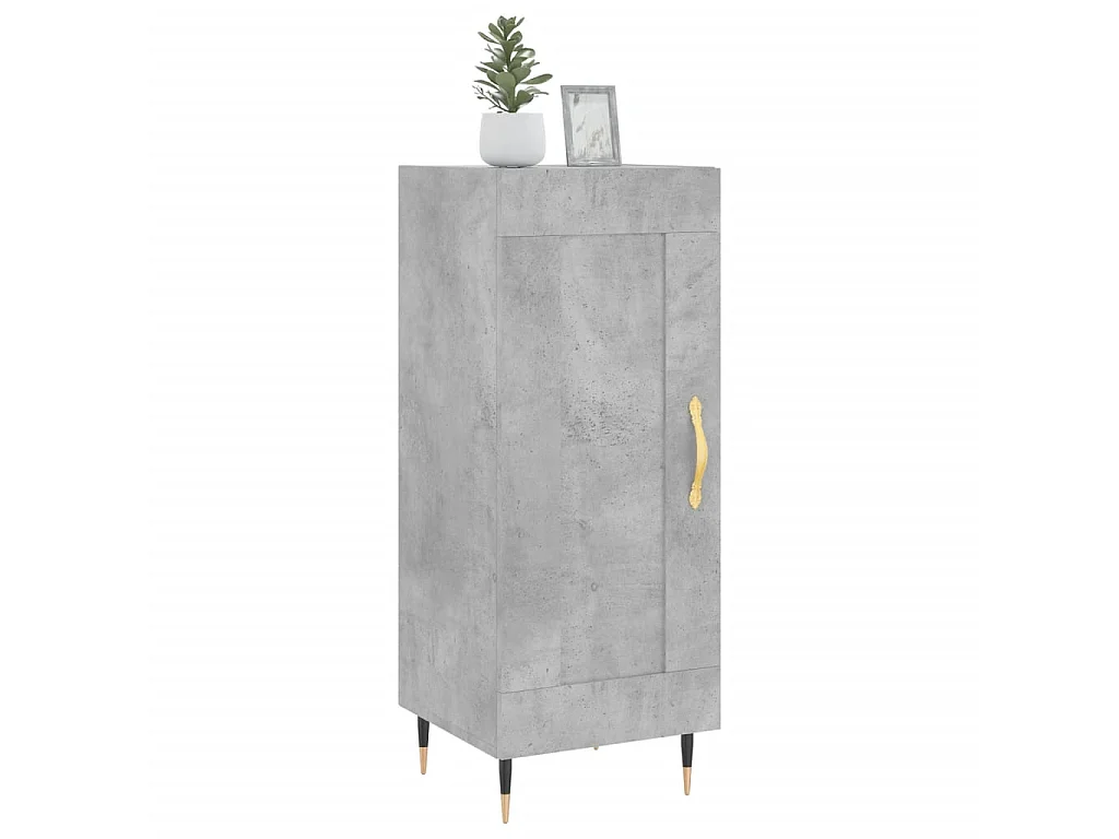 Buffet Gris béton 34,5x34x90 cm Bois d'ingénierie QWE39959