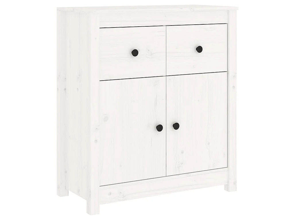 Dressoir 70x35x80 cm massief grenenhout wit NL762572