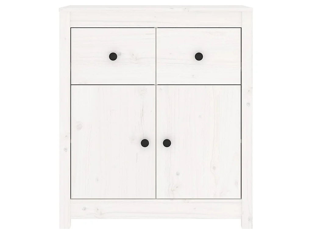 Buffet Blanc 70x35x80 cm Bois massif de pin EGER99931