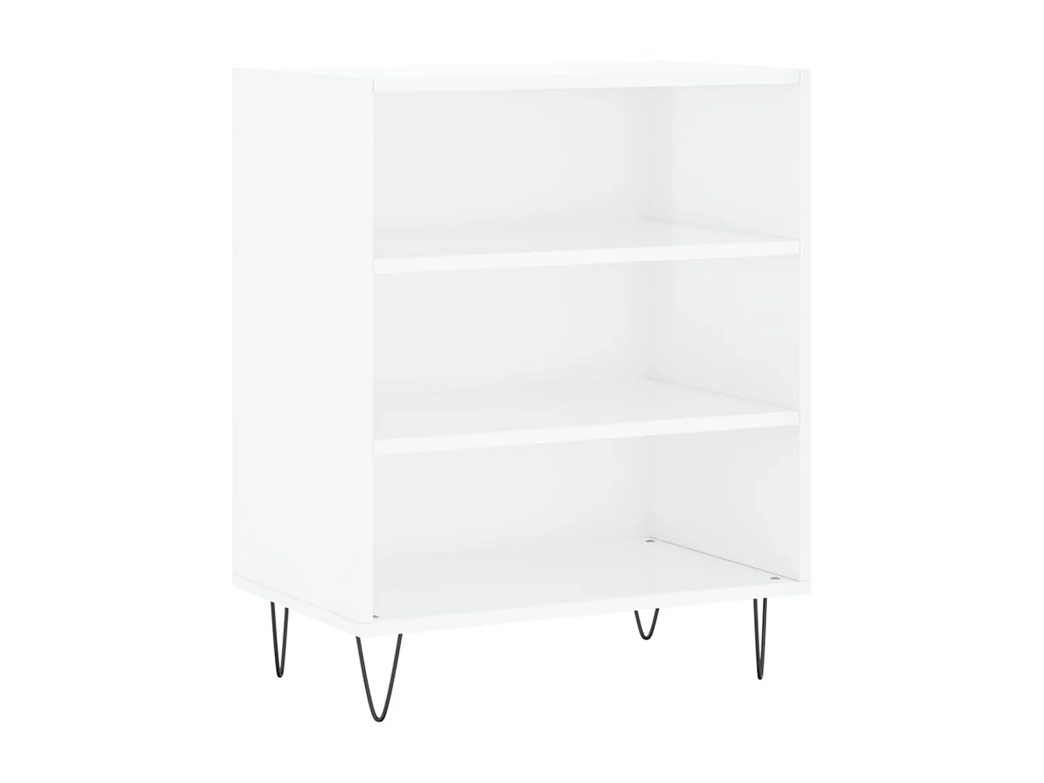 Buffet blanc brillant 57x35x70 cm bois d'ingénierie QWE16366