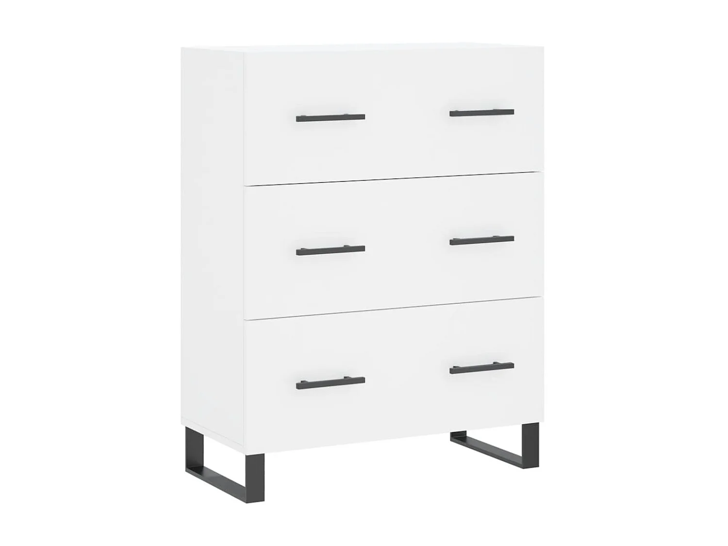 Buffet blanc 69,5x34x90 cm bois d'ingénierie QWE95892
