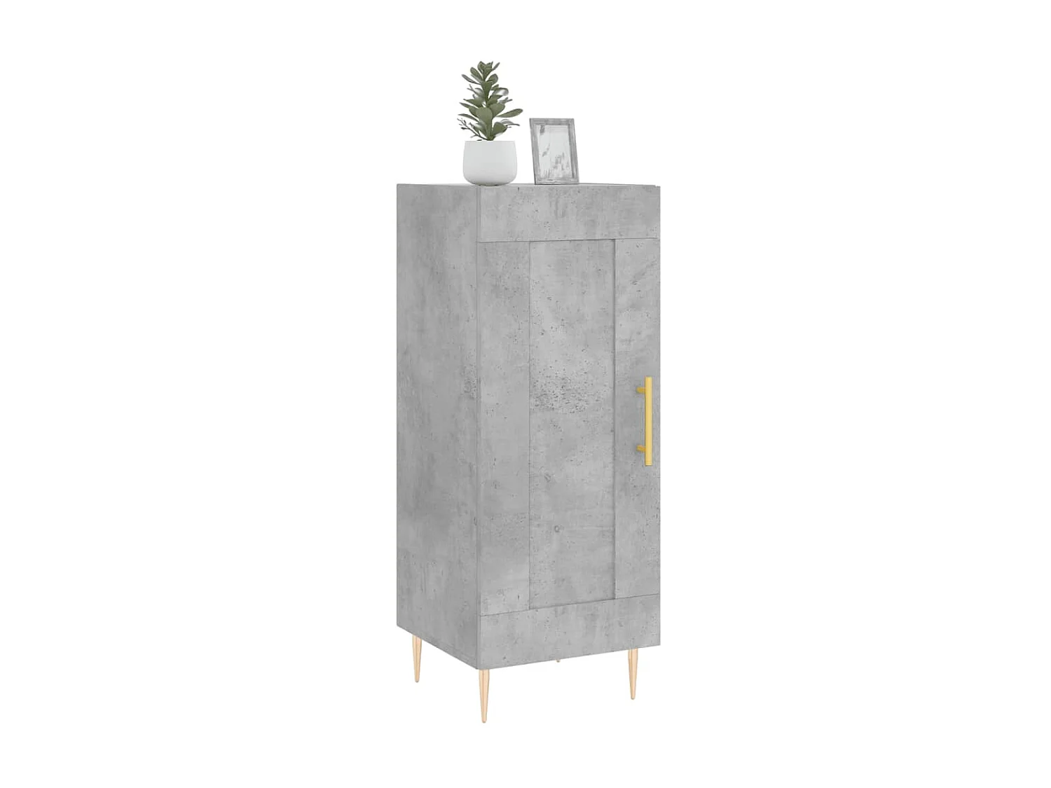 Buffet Gris béton 34,5x34x90 cm Bois d'ingénierie QWE50576