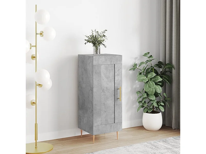 Buffet Gris béton 34,5x34x90 cm Bois d'ingénierie QWE50576