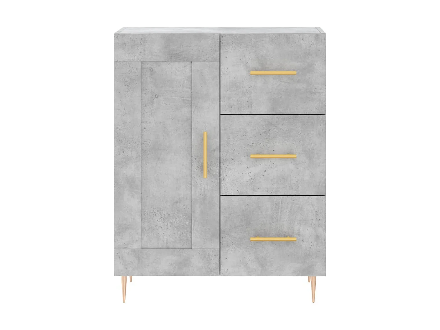 Buffet gris béton 69,5x34x90 cm bois d'ingénierie QWE14057