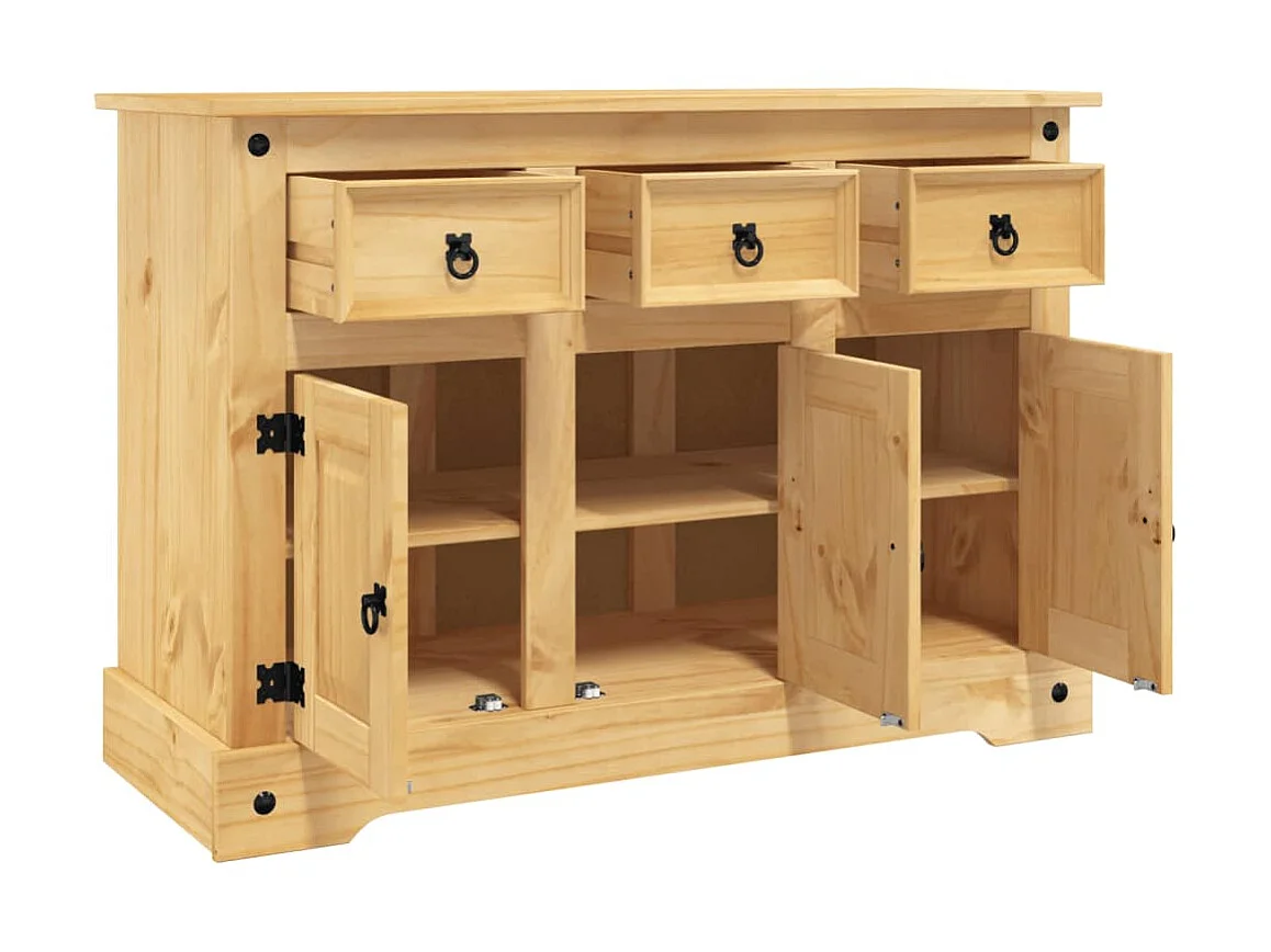Aparador Corona madera maciza pino mexicano 112x43x78 cm ES85066