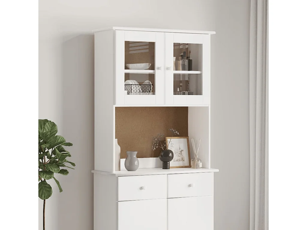 Topo p/ cómoda ALTA 77x30x92 cm madeira de pinho maciça branco PT136810