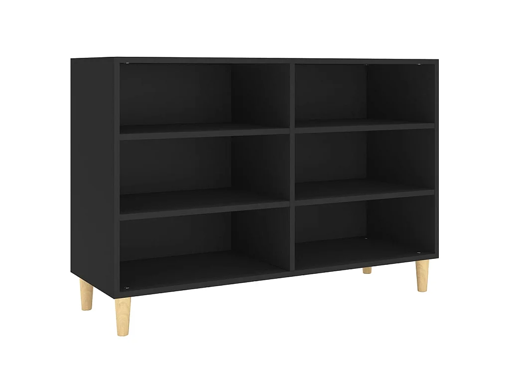 Dressoir 103,5x35x70 cm bewerkt hout zwart NL820338