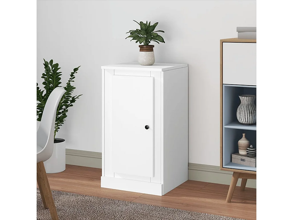 Buffet blanc 37,5x35,5x67,5 cm bois d'ingénierie EGER85247