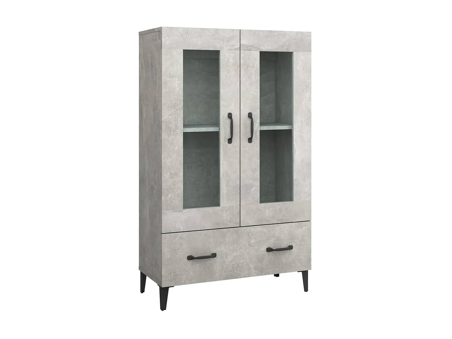 Buffet haut Gris béton 70x31x115 cm Bois d'ingénierie EGER45089