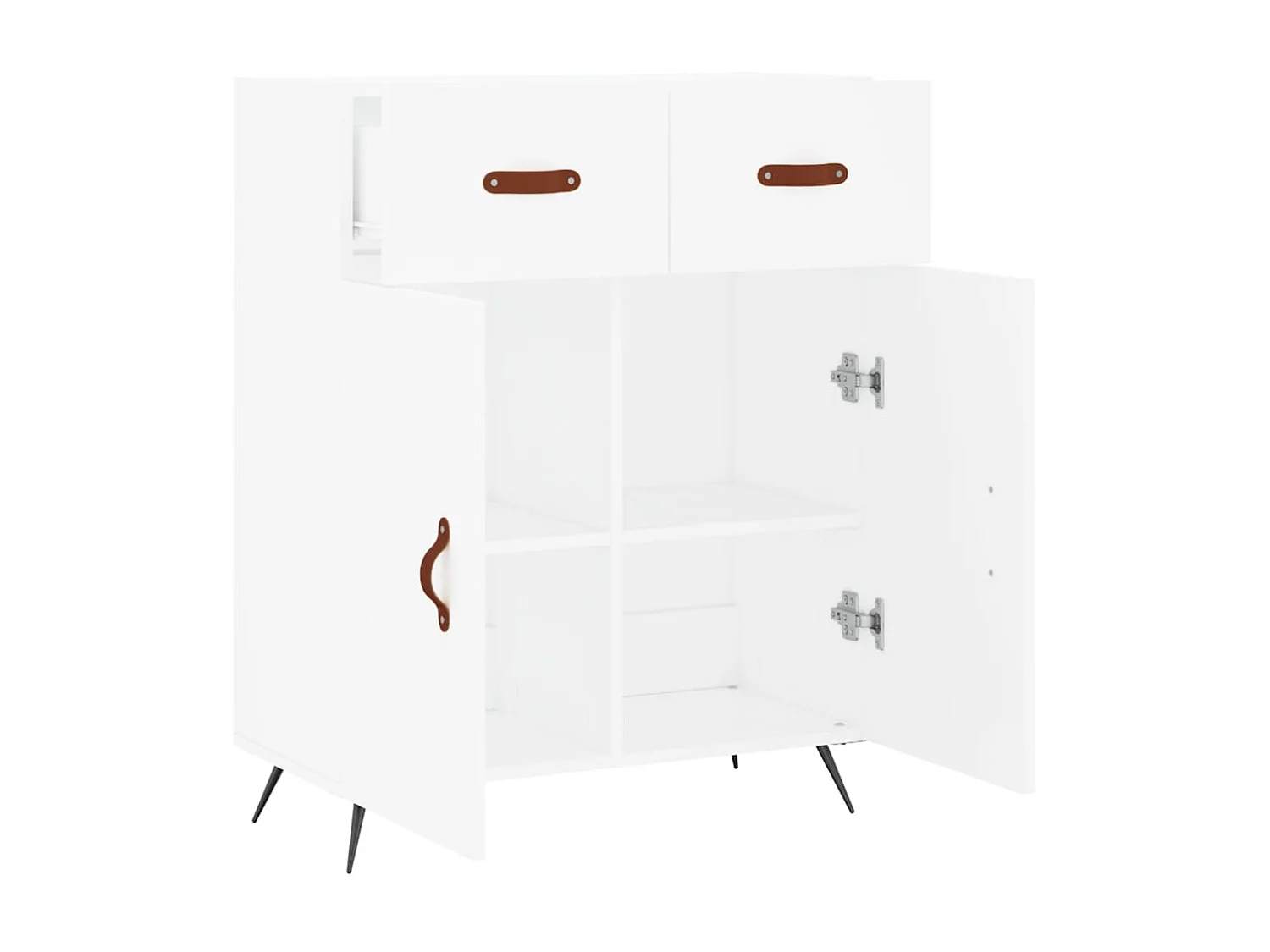 Buffet blanc 69,5x34x90 cm bois d'ingénierie QWE50660