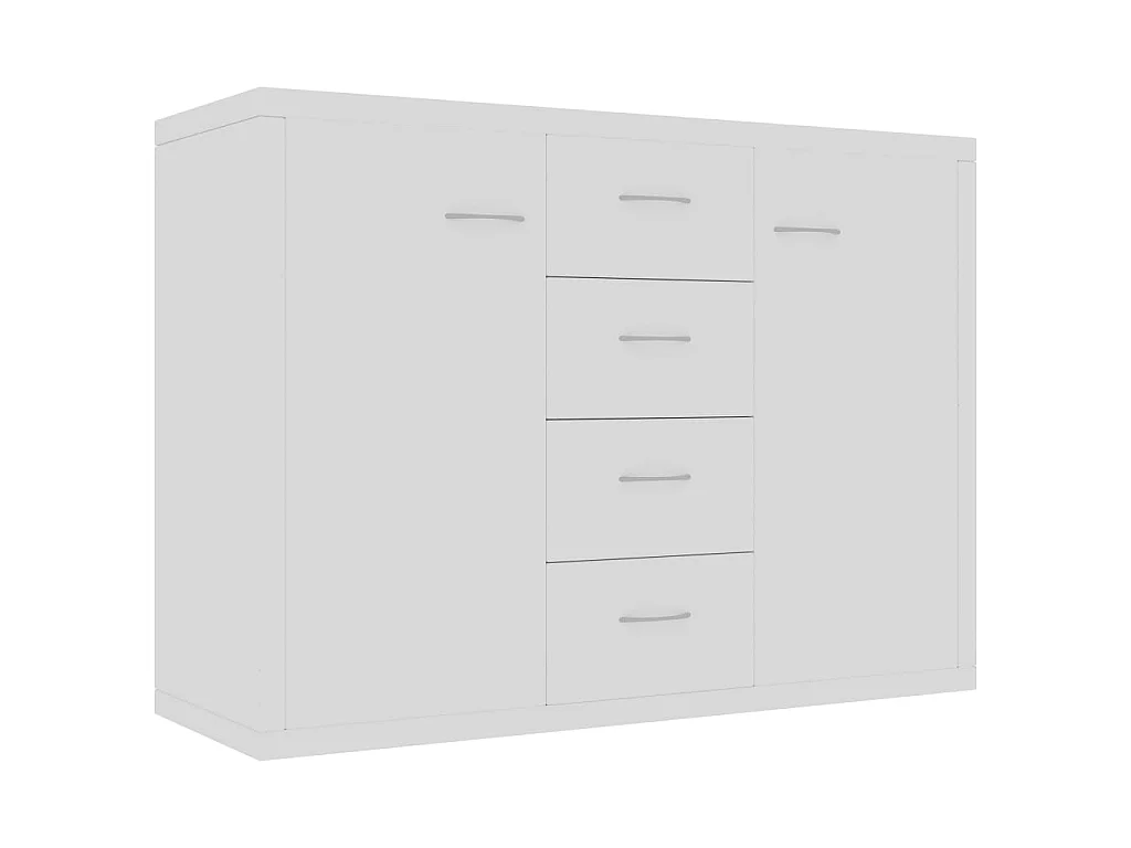 Buffet Blanc 88x30x65 cm Bois d'ingénierie EGER89235
