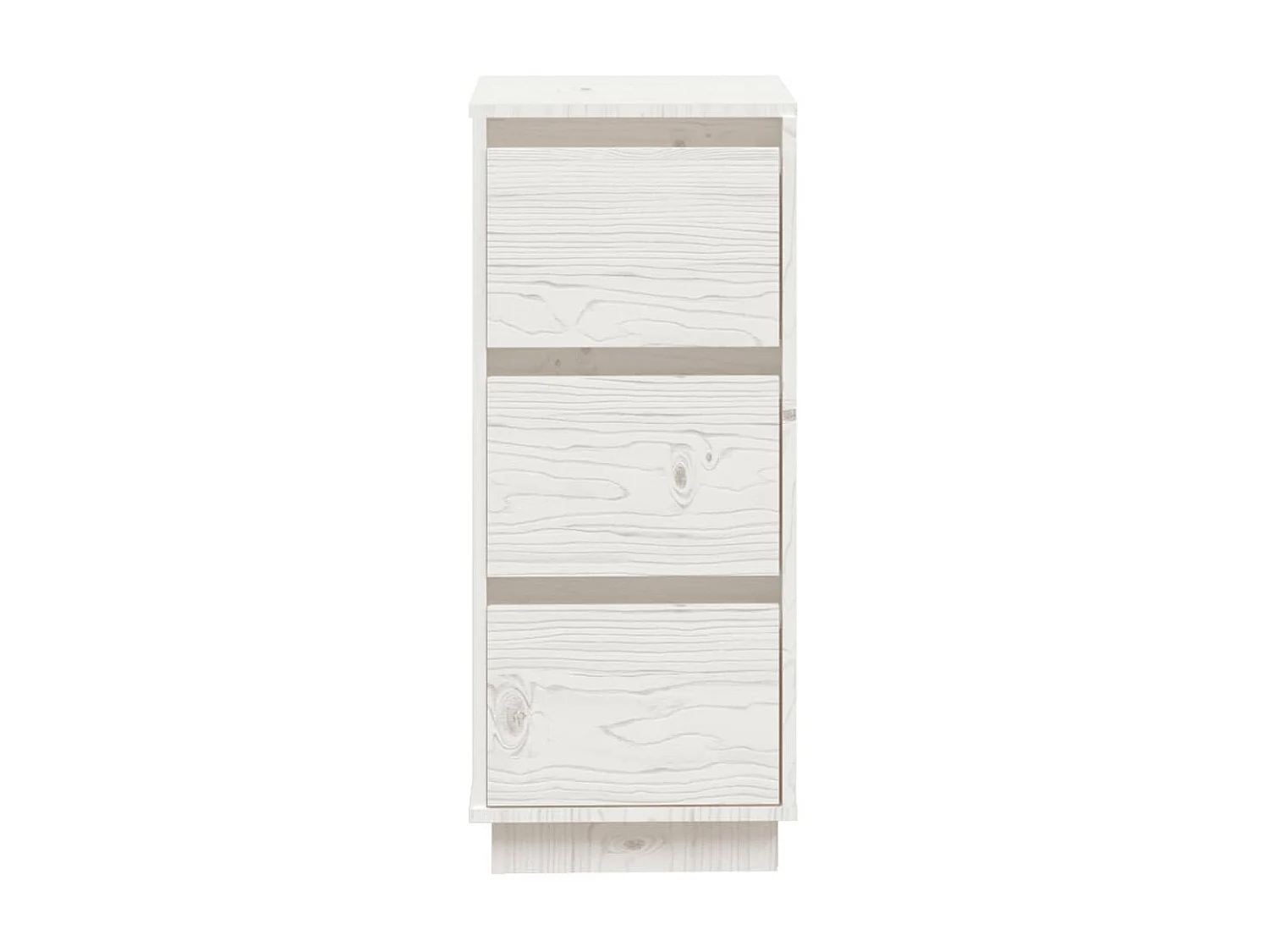 Aparador 2 uds madera maciza de pino blanco 32x34x75 cm ES91618