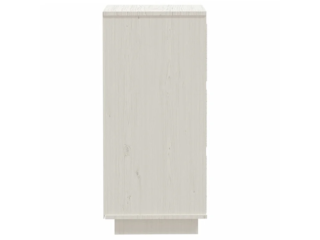 Aparador 2 uds madera maciza de pino blanco 32x34x75 cm ES91618