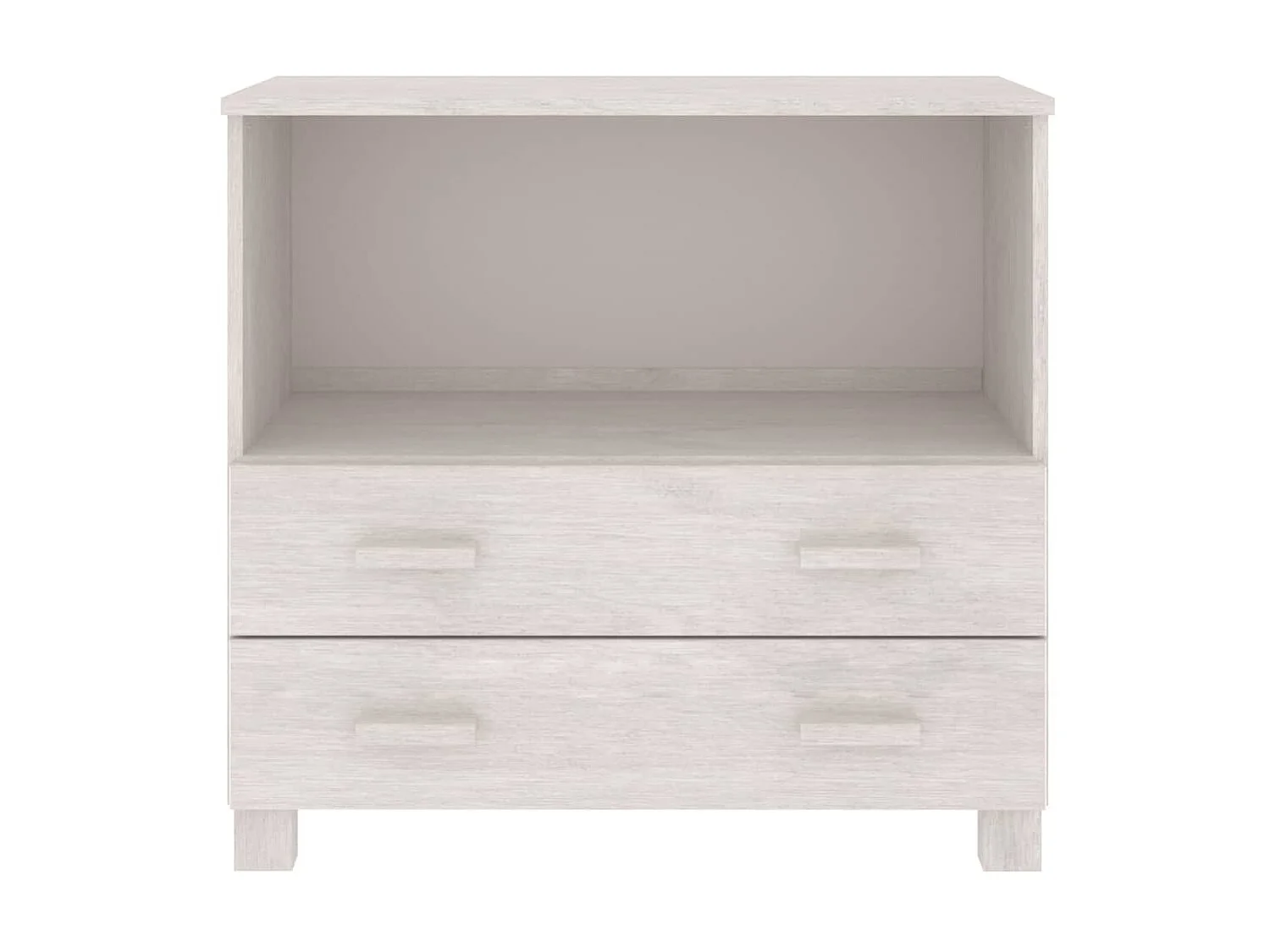 Aparador HAMAR 85x35x80 cm pinho maciço branco PT333979