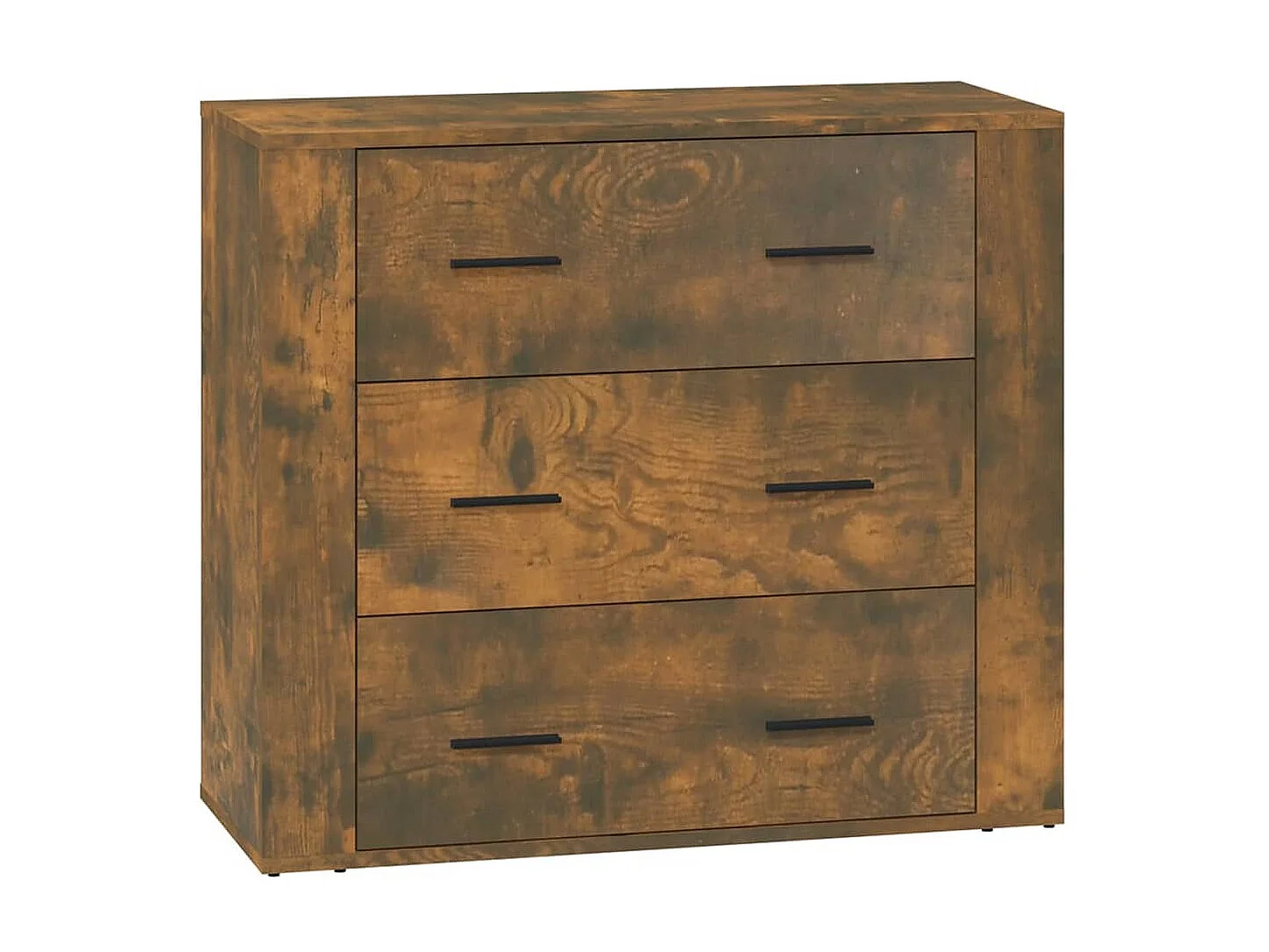 Dressoir 80x33x70 cm bewerkt hout gerookt eikenkleurig NL59577