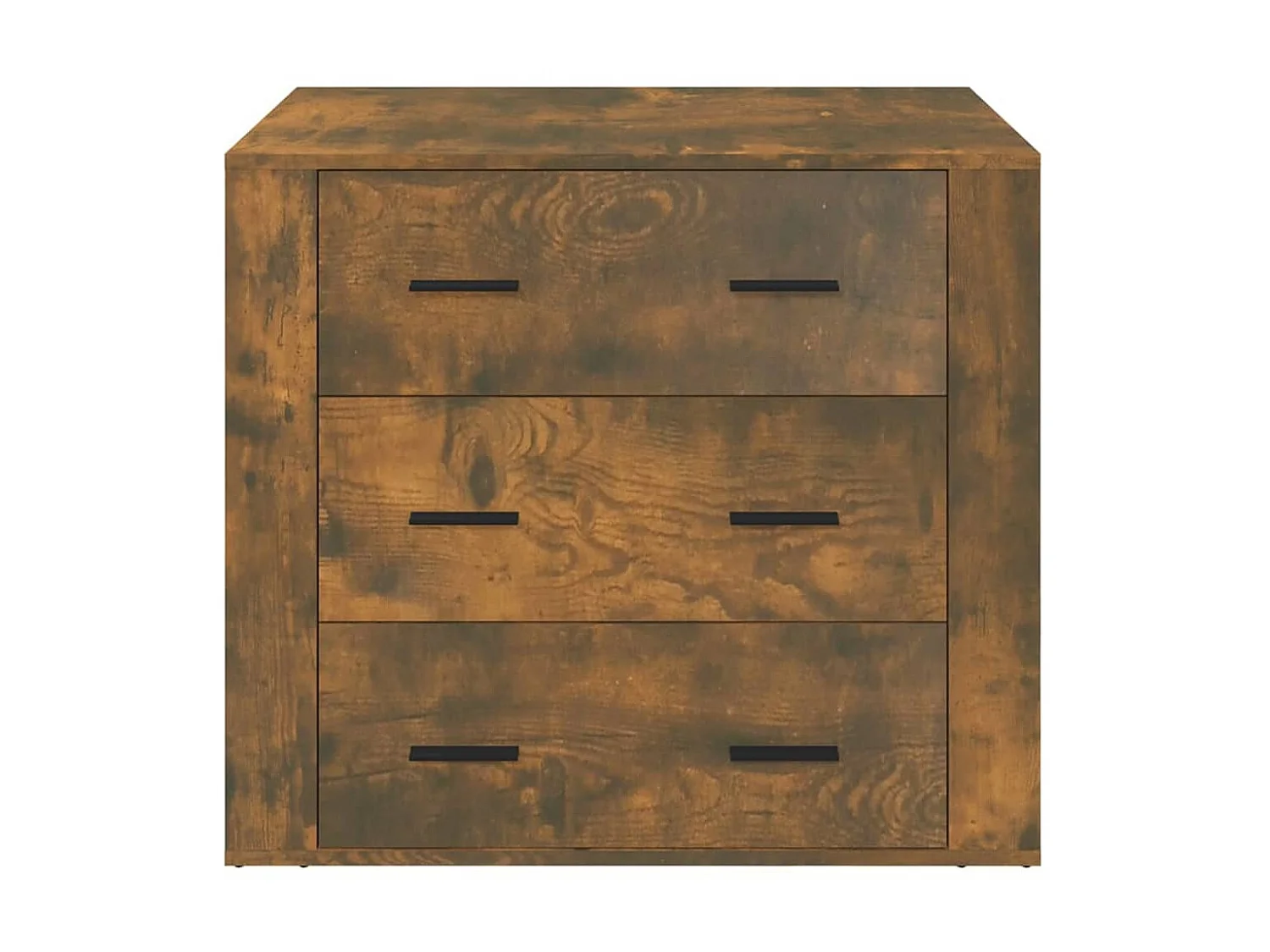 Dressoir 80x33x70 cm bewerkt hout gerookt eikenkleurig NL59577