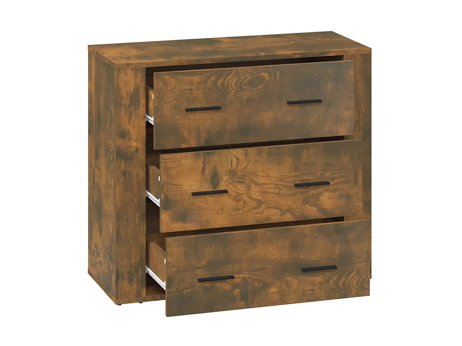 Dressoir 80x33x70 cm bewerkt hout gerookt eikenkleurig NL59577