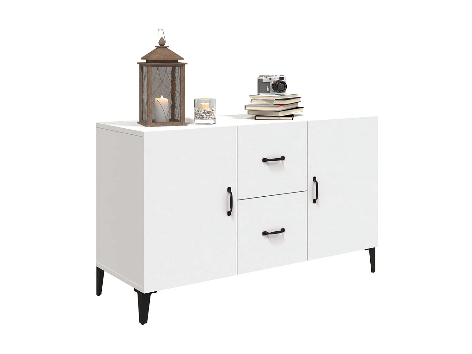 Dressoir 100x36x60 cm bewerkt hout wit NL209812