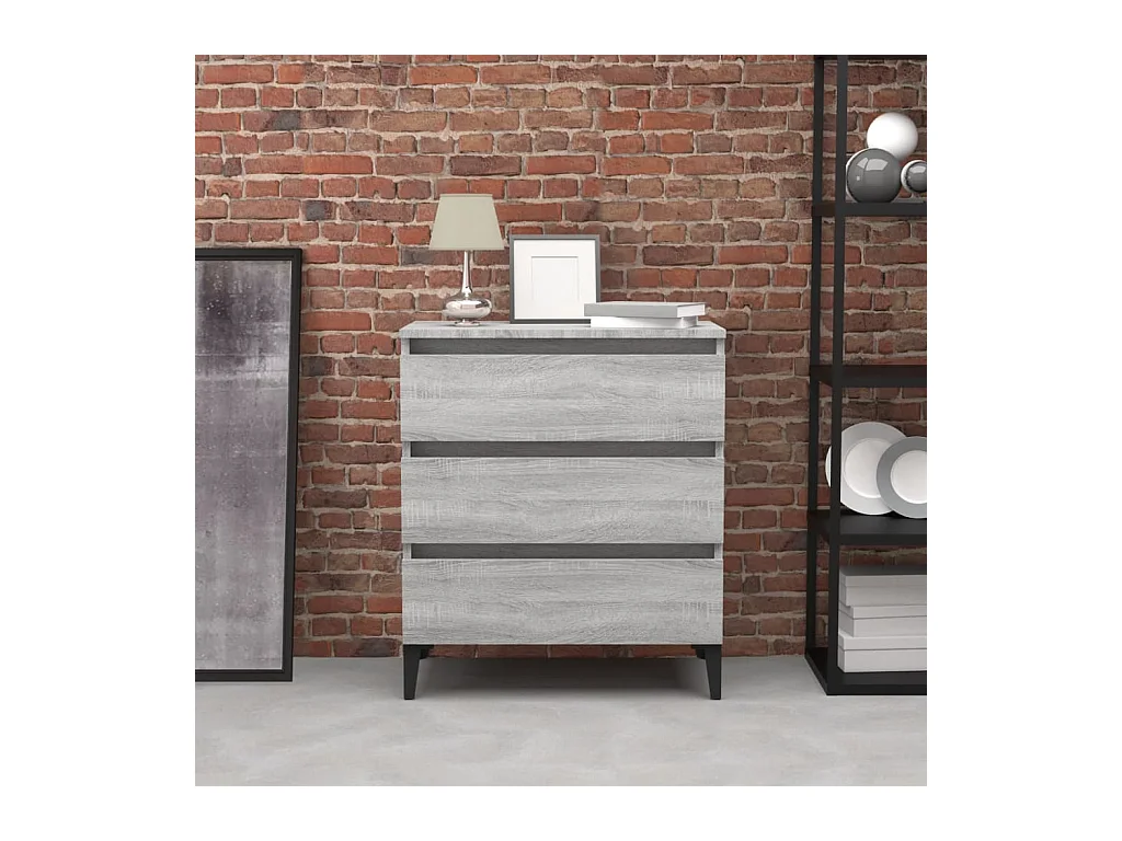 Buffet Sonoma gris 60x35x69 cm Bois d'ingénierie EGER86655