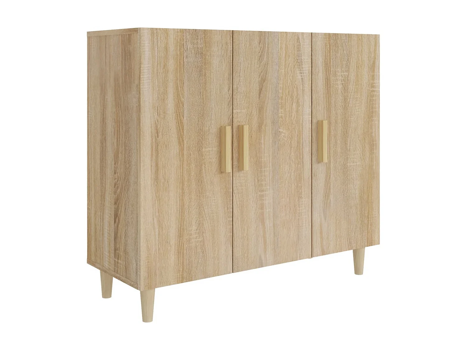 Buffet chêne sonoma 90x34x80 cm bois d'ingénierie EGER94323