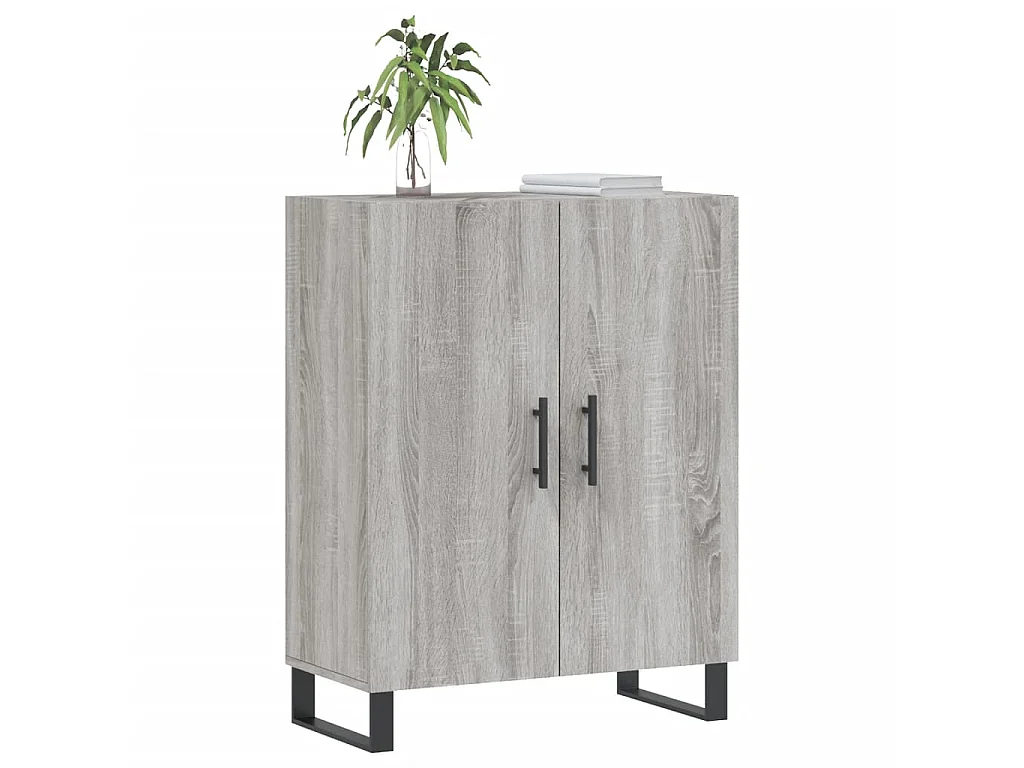 Dressoir 69,5x34x90 cm bewerkt hout grijs sonoma eikenkleurig NL841978
