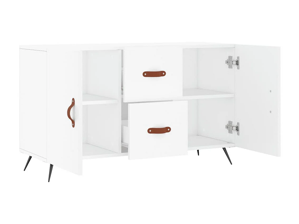 Dressoir 100x36x60 cm bewerkt hout wit NL911441