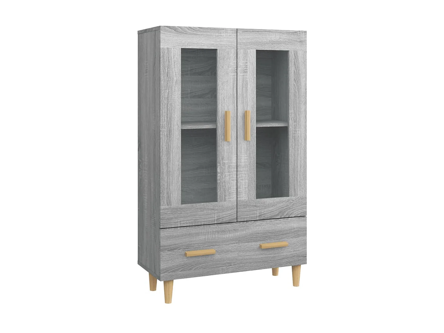 Hoge kast 70x31x115 cm bewerkt hout grijs sonoma eikenkleurig NL244472